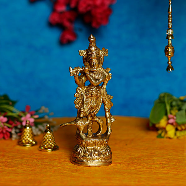 CHARMING BRASS KRISHNA IDOL