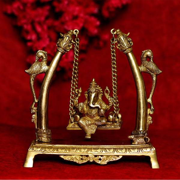 HANDICRAFTED BRASS GANESHA JHULA