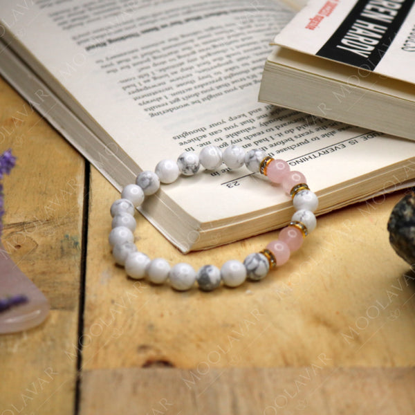 Howlite & Rose Quartz Bracelet